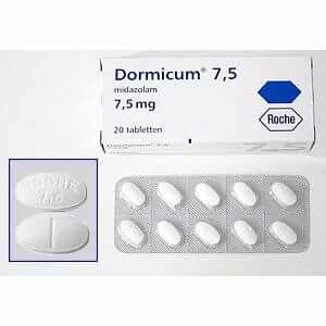 DORMICUM MIDAZOLAM 7.5 MG